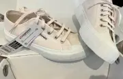 NIB Superga 2630 STRIPE Canvas Tennis Sneakers Shoes Light Pink Size 6.5 USA 37