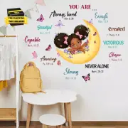 Black Girl Inspirational Wall Stickers Black Girl Wall Decals Peel and Stick Rem