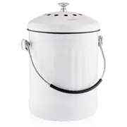 Premium Compost Bin for Kitchen Countertop - Stainless Steel Food Waste Bucket -