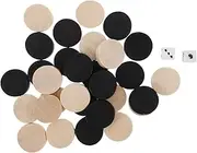 YARNOW 30Pcs Chess Pieces for Backgammon Checkers Wood Replacement Game Tokens for Board Game Enthusiasts