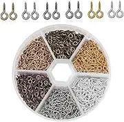 Horn Nail Pendant 600pcs Jewelry Eyelets DIY Eye Pin Hooks for Necklaces Earrings Charms