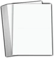 Hamilco White Cardstock Thick Paper - Blank Index Flash Note & Post Cards - Greeting Invitations Stationary 5 1/2 X 8 1/2" Heavy Weight 80 lb Perforated Card Stock for Printer (Bright White)