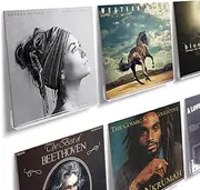 Clear Vinyl Record Shelf Wall Mount 6 Pack,Acrylic Album Record Holder Display Your Daily Listening in Office Home