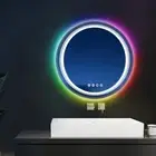 8-Mode RGB Lighting Change LED Bathroom Vanity Mirror Round Super Easy Control