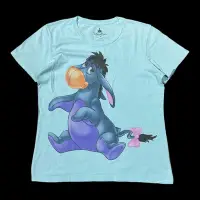 在飛比找Yahoo!奇摩拍賣優惠-海地產 迪士尼“小熊維尼Eeyore驢”印花紀念短袖T恤
