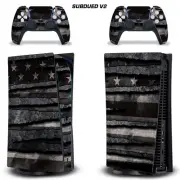 Skin Decal For PS5 Playstation 5 DIGITAL Console + Controller Stickers SUBDUEDV2