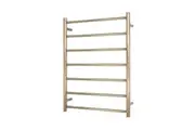 Radiant RTR01 Round Bar Heated Towel Rail - 600 x 800mm - Champagne - Stainless Steel- Bottom Left/Top Right Wiring