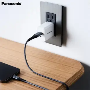 【PANASONIC】國際牌USB2.0 TYPE-A TO LIGHTNING 1M 編織充電傳輸線 (不支援 I15