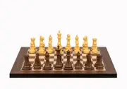 Dal Rossi 40cm Chess Set Palisander Maple Finish Board with Queens Gambit Pieces