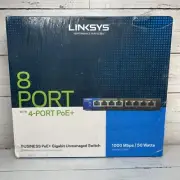 LINKSYS Business Desktop Gigabit PoE+ Switch 8 Ports LGS108P NIDP