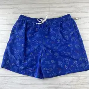 Magellan Mens Swim Trunk Fish Gear Shore & Line Washed Out Print Tropical Large