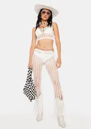 Pure Desert Dancing Crochet Pants Set
