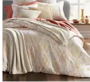 OAKE Ikat Diamond king Duvet Cover set comes with 2 shams