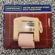 Hopesonic Restroom Transistor Radio with telephone HE- 841 Made Hong Kong NIB