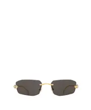 Cartier Geometric Frame Sunglasses 56 Brown