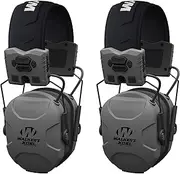 [Walker's] Razor Slim Shooter Electronic Hunting Folding Hearing Protection Earmuffs, Gray, One size