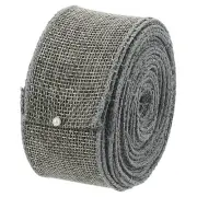 Burlap Wired Ribbon, 1-1/2 Inch x 10 Yards Grey Fabric Ribbon Roll