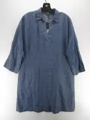 Nic Zoe Dress Women Medium Blue Shirt Pullover Denim Slit Peasant Cottage NEW