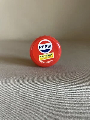 .02 Oz. Pepsi Throwback Flavored Lip Balm In Bottle Cap Shaped Container, New!