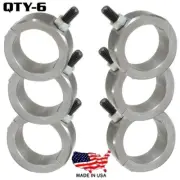 6 Universal 1.50 Steel Bar Clamps 2 Bolt Cage Roll Bar Fabrication w/ Bolt .375”
