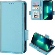 [BELLA BEAR] Tecno Camon 30S Pro Phone Case, Magnetic Flip Leather Wallet Case, Kickstand Case, Shockproof Protective Case for Tecno Camon 30S Pro-L-Blue