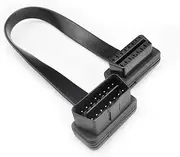 iKKEGOL 1Feet/30cm Car OBD 2 II 16 Pin Ultra Flat Noodle Male to Female Extension Cable Cord Adapter 30cm/12