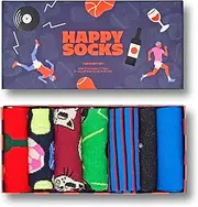 [HAPPY FEET] Happy Socks 7-Pack 7 Days Socks Gift Set, Navy, S/M, Blue