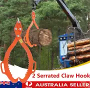 18/32in Claw Hook Log Lifting Tongs Timber Grapple Claw Versatile Log Splitter