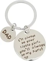 [Ipetboom] Stainless Steel Dad Keychain Creative Father Day present with Elegant Design Durable Key Holder Lightweight and Practical Key Decoration for Year Celebrations