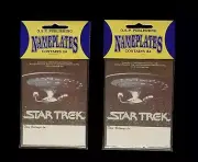 Vintage Star Trek The Next Generation Book Name Plates- 2 Packets