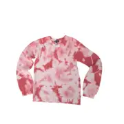 NWT Girls Freshman 1966 Tie Dye Pink White Knit Sweater