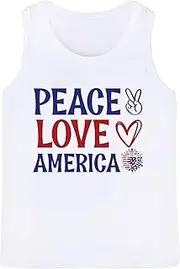 [TBBCWWQY] 4th of July Tank Tops Toddler Boys American Flag Shirts Kids Patriotic T-Shirts Sleeveless Top 100% Cotton Tees 1-7T