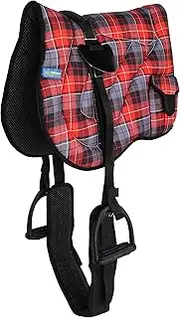 CHALLENGER Horse Neoprene Padded Anti-Slip Bareback Saddle Pad Blue Plaid 39TS04