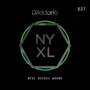 D'Addario NYXL Nickel Wound Electric Guitar Single String, .037