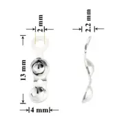 Sterling Silver Clam Shells Calottes Bead Tips End Cap 13x4mm * Findings