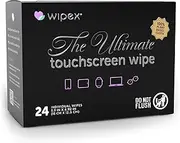 Wipex Alcohol-Free Touchscreen Cleaning Wipes for LED, LCD, Fitness Tech, Smartphones, Tablets, TVs, Monitors, Laptops, Computer Screens, 24 Ct