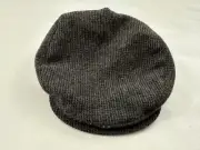 NEW Pendleton Brown Black Newsboy Hat Cap Cabbie Plaid Wool Size Medium
