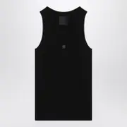 [Givenchy] Black Cotton Tank Top With Logo S Black