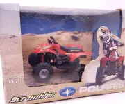 Vintage 2000 ERTL Polaris Scrambler 500 Die-cast metal ATV 4-wheeler Red 1:18