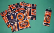 * NEW COASTERS SET of 4 and/or KEYCHAIN key ring AUBURN UNIVERSITY TIGERS