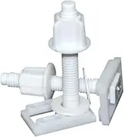 Universal Toilet Seat Screws Replacement Set with Nuts and Bolt Caps, White Plastic