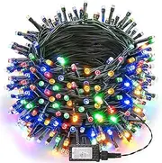 Locinoe Christmas Lights 30M 300 LED String Lights with 8 Modes Timer Waterproof Plug-in Twinkle Fairy Lights for Home, Garden, Party, Holiday, Tree, Christmas Decorations (Multicolor)
