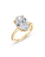 Bloomingdale's Fine Collection Certified Lab Grown Oval Diamond Engagement Ring in 18K Yellow Gold, 2.0 ct. t. w.