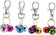 Cat Collar Bells 4pcs Set Pet Charm Easy to Put On/off Reusable Safe for Your Pet Metal Shape Random Color