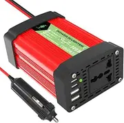 Generic 150W Dual USB Inverter DC 12V to AC 220V Car Charger Power Adapter Car Plug Adapter Outlet Converter for Road Trip Camping Charging