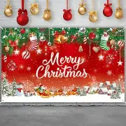 Christmas Holiday Garage Door Banner Snowflake Christmas Backdrop Decoration ...