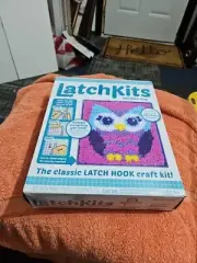 NEW~Latch Kits~Owl Mini Rug Latch Hook Craft Kit~Easy To Do~Pink Black Blue B41