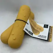 BarkBox Super Chewer - Unlimited Breadsticks Nylon Dog Toy - L (50+ Lbs) Cheese