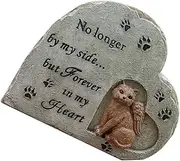 CIYODO Outdoor Cat Memorial Statue Pet Memorial Stone Engraved Resin Garden Cat Statue
