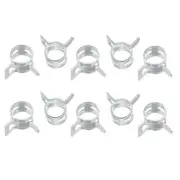 Spring Hose Clamp, 10pcs 65Mn Steel 7mm Low Pressure Air Clip, Zinc Plated